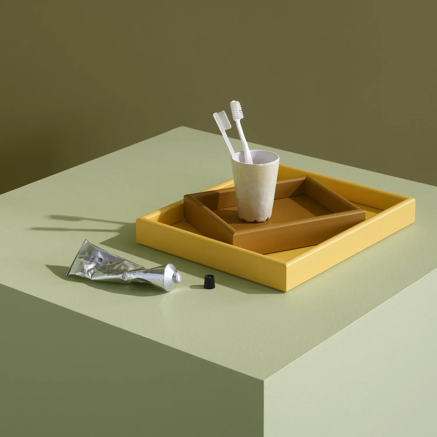 Best Montana Furniture ARRANGE - sæt af 2 bakker, acacia/amber acacia/amber, acacia/amber, acacia/amber