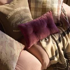 Best Lexington Buttoned Pillow, burgundy