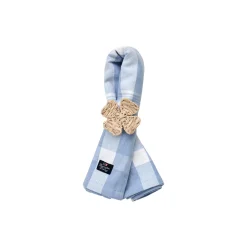 Lexington Bordtekstiler<Checked Recycled Cotton Oxford Napkin, blue/white