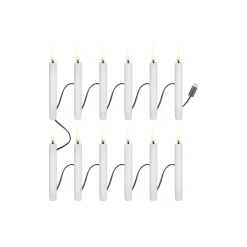 Hot Uyuni Lighting Christmas string 12 candles USB-C, white