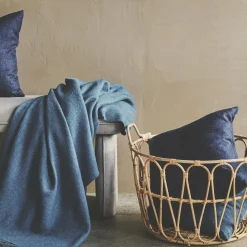 Silkeborg Uldspinderi Pyntepuder & Hynder<Cusco pude, 00726 denim blue