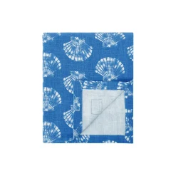 Clearance Lexington Dug i økologisk bomuld med print af skaller, blue/white