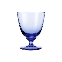 Holmegaard Glas<Flow glas på fod, mørk blå mørk blå