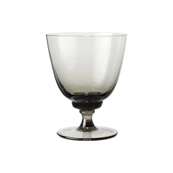 Holmegaard Glas<Flow glas på fod, smoke