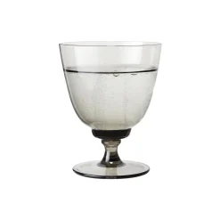 Holmegaard Glas<Flow glas på fod, smoke