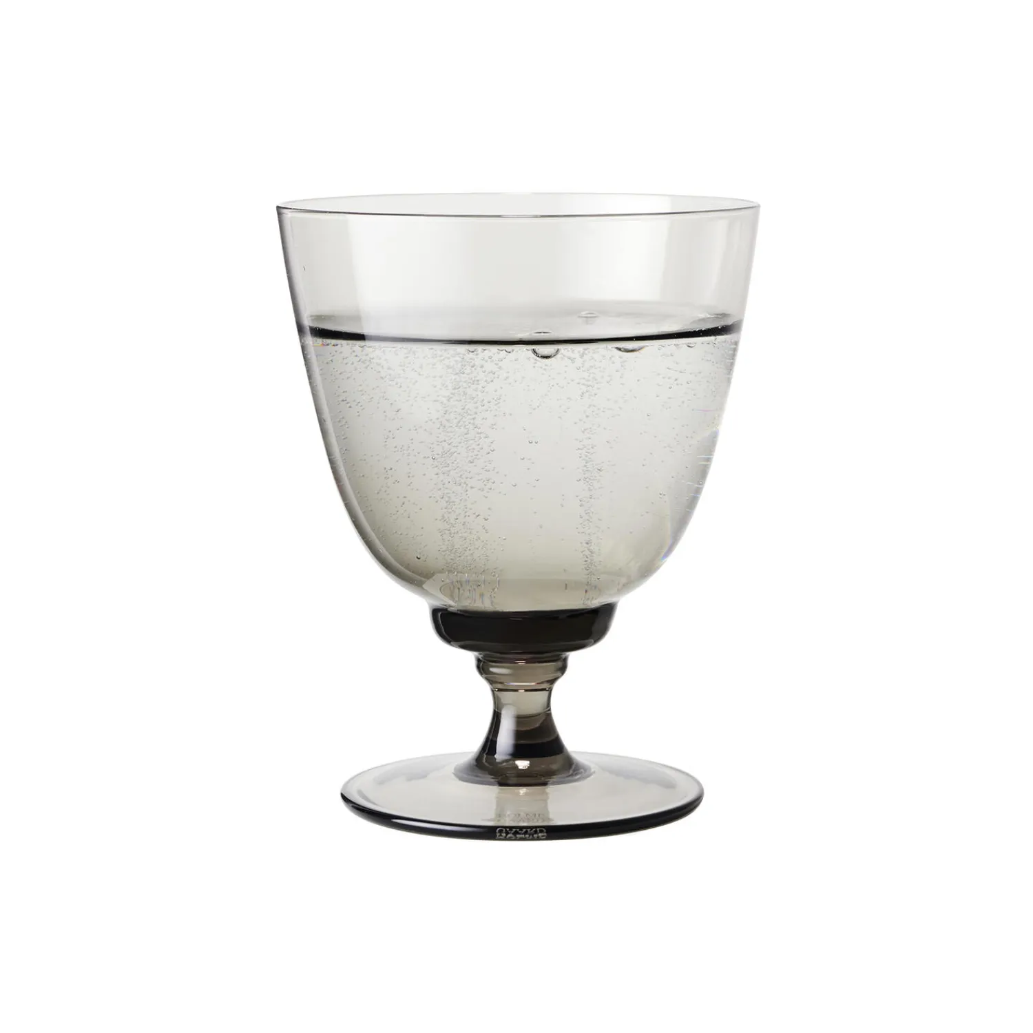 Holmegaard Glas<Flow glas på fod, smoke