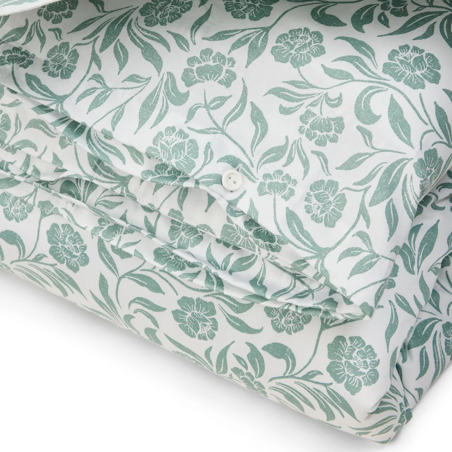 Outlet Lexington Flowers Cotton Sateen Bed Set, white/eucalyptus