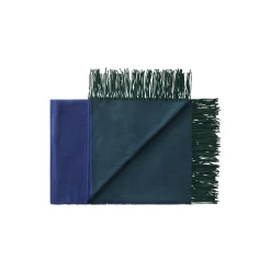 New Silkeborg Uldspinderi Franja plaid, 01235 green-blue