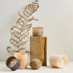 Uyuni Lighting Glass Candle, sandstone