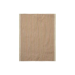 Clearance Ferm Living Hale Tea Towel, golden brown/silver fern