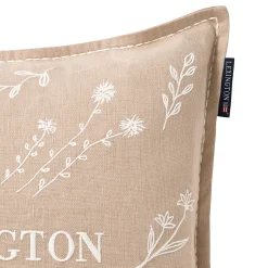 Best Lexington Herbarium Linen/Cotton Cushion Cover, beige/white