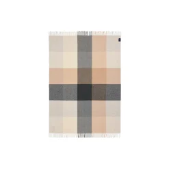 Clearance Lexington Icons CheckedRecycledWoolThrow, white/beige/grey