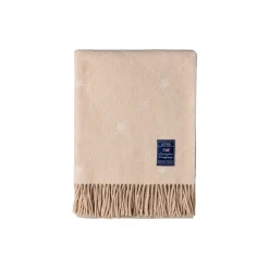 Sale Lexington Icons Signature Star Recycled Wool Throw, beige/white
