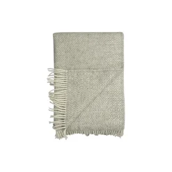 New Røros Tweed KATTEFOT Throw, light grey