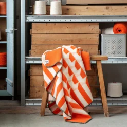 Best Røros Tweed KVAM Throw, orange
