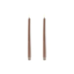 Best Uyuni Lighting LED Classic Taper Candle 25 cm 2 pcs, sandstone