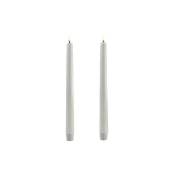 New Uyuni Lighting LED Classic Taper Candle 25 cm 2 pcs, dusty green