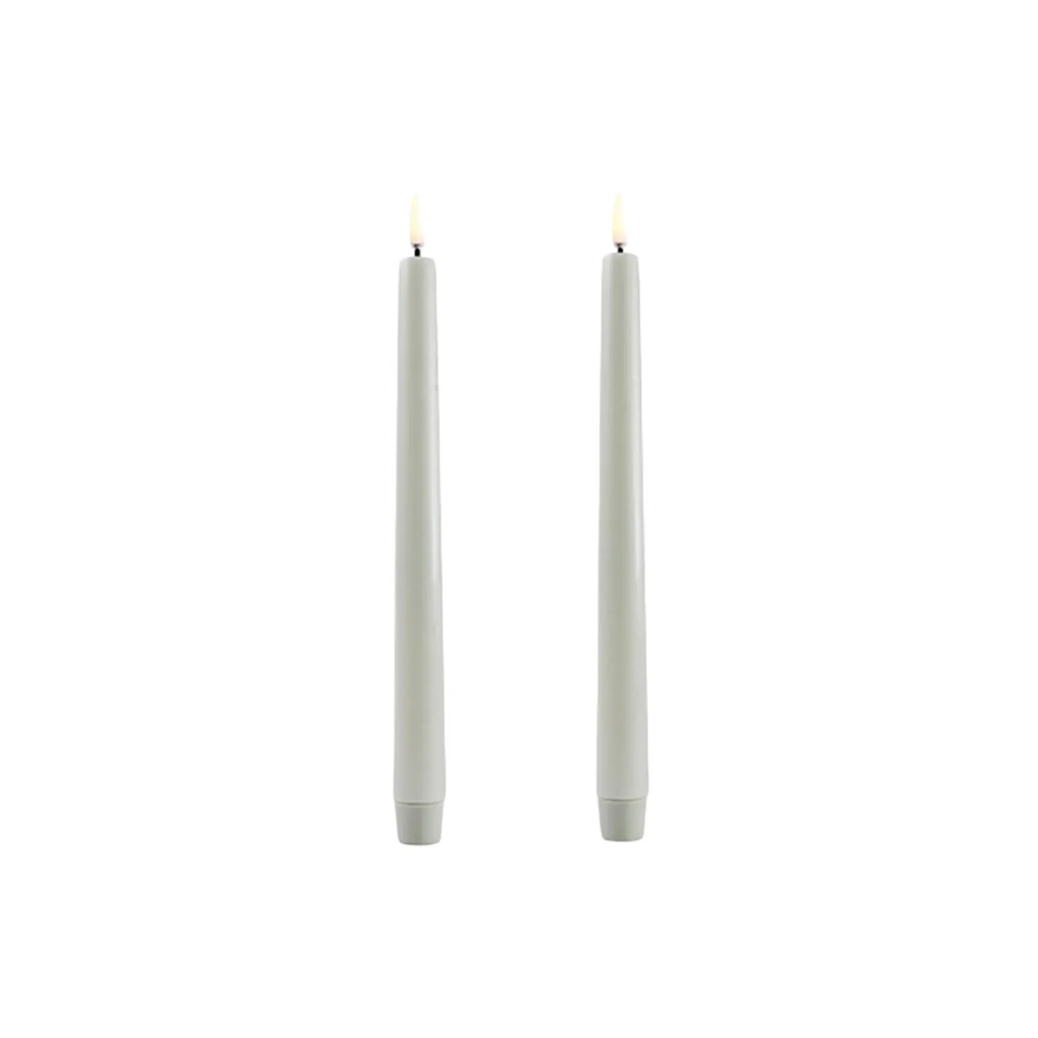 New Uyuni Lighting LED Classic Taper Candle 25 cm 2 pcs, dusty green