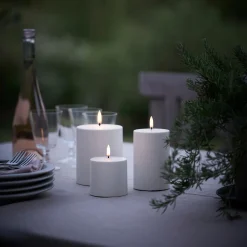 Hot Uyuni Lighting LED Outdoor Pillar Candle 8 cm, white nordic white