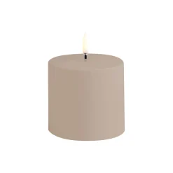 Uyuni Lighting Lys & Duftlys<LED Outdoor Pillar Candle 17 cm, sandstone