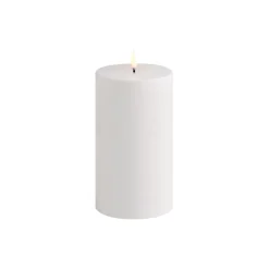 Best Uyuni Lighting LED Outdoor Pillar Candle 18 cm, white nordic white