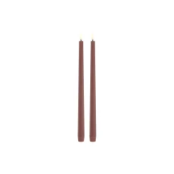 Hot Uyuni Lighting LED Slim Taper Candle 32 cm 2 pcs, terracotta