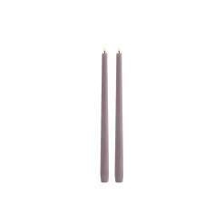 Clearance Uyuni Lighting LED Slim Taper Candle 32 cm 2 pcs, light lavender