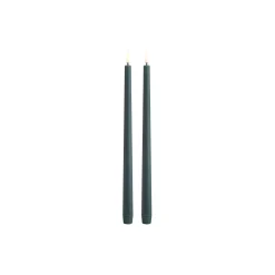 New Uyuni Lighting LED Slim Taper Candle 32 cm 2 pcs, pine green