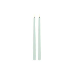 Hot Uyuni Lighting LED Slim Taper Candle 32 cm 2 pcs, dusty green