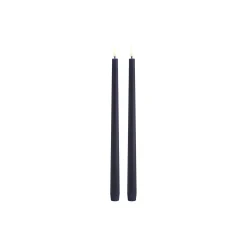 Hot Uyuni Lighting LED Slim Taper Candle 32 cm 2 pcs, dark blue
