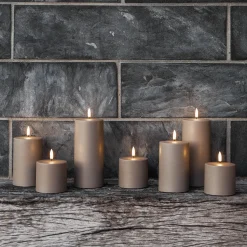 Outlet Uyuni Lighting LED udendørs bloklys 20 cm, sandstone