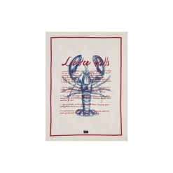 Clearance Lexington Lobster Rolls-viskestykke i økologisk bomuldstwill, white/red