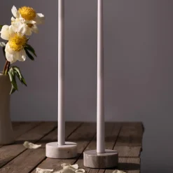 New Uyuni Lighting Marble base Candleholder, white