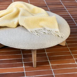 Best Røros Tweed MELLO Throw, lemon yellow