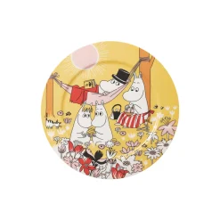 Moomin Arabia Skåle, Bakker & Fade<Mumi serveringsfad Familietid, gul yellow