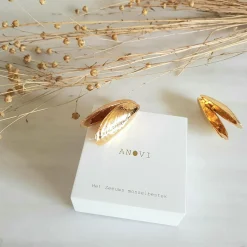 Anovi Bestik<Muslingeskal Bestiksæt, forgyldt tin guld
