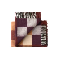 Silkeborg Uldspinderi Plaider<Plain Beat plaid, 01222 warm red