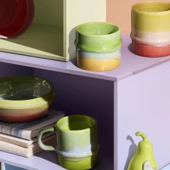 Kähler Kopper & Krus<Poppery Krus med hank, apple green/mint
