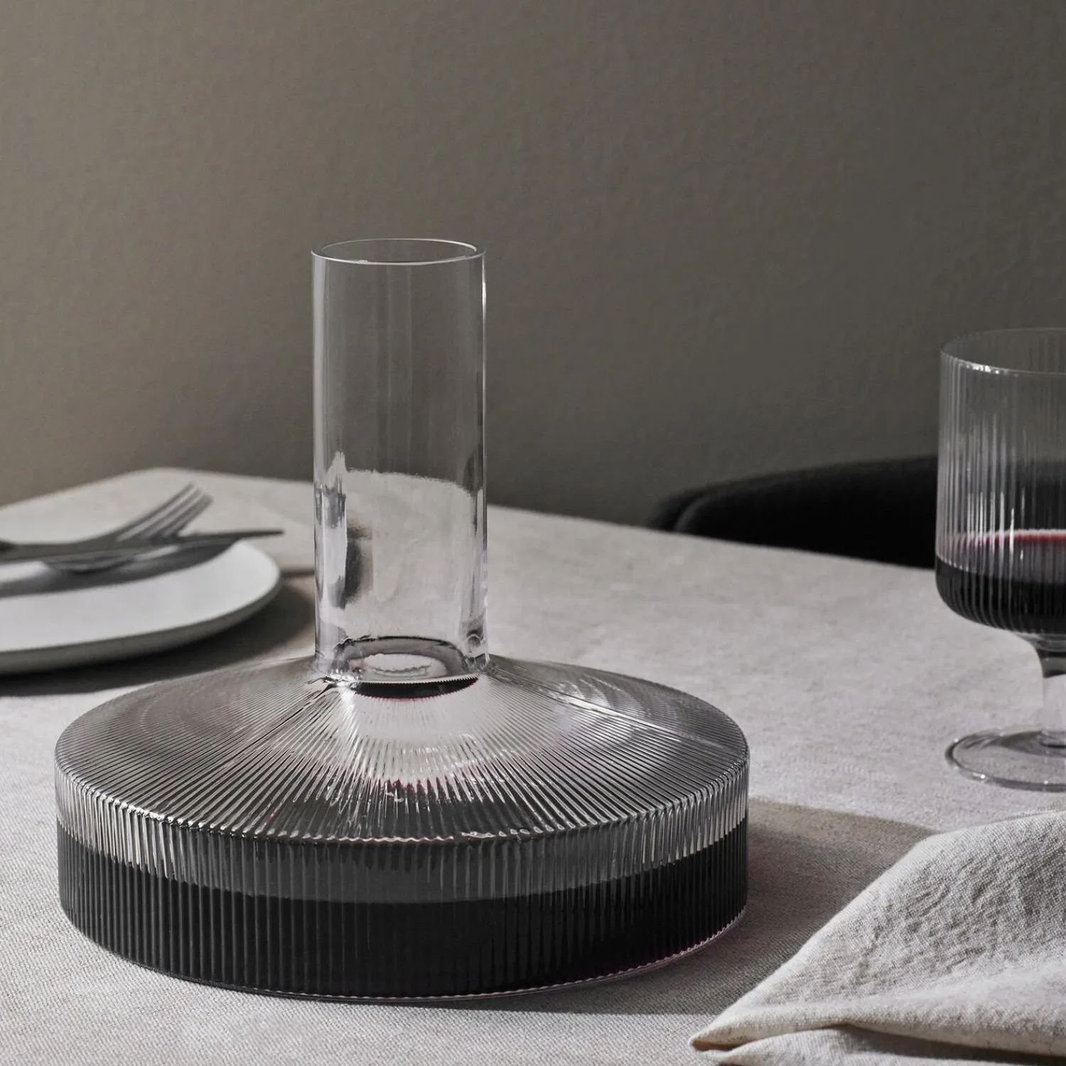 Sale Ferm Living Ripple Vinkaraffel, clear