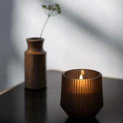 Discount Uyuni Lighting Scented wax glass candle awaken, brown