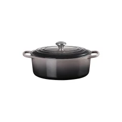 Outlet Le Creuset Signature oval gryde 6,3 L, flint