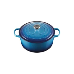 Hot Le Creuset Signature rund gryde Ø 26 cm, azure blue