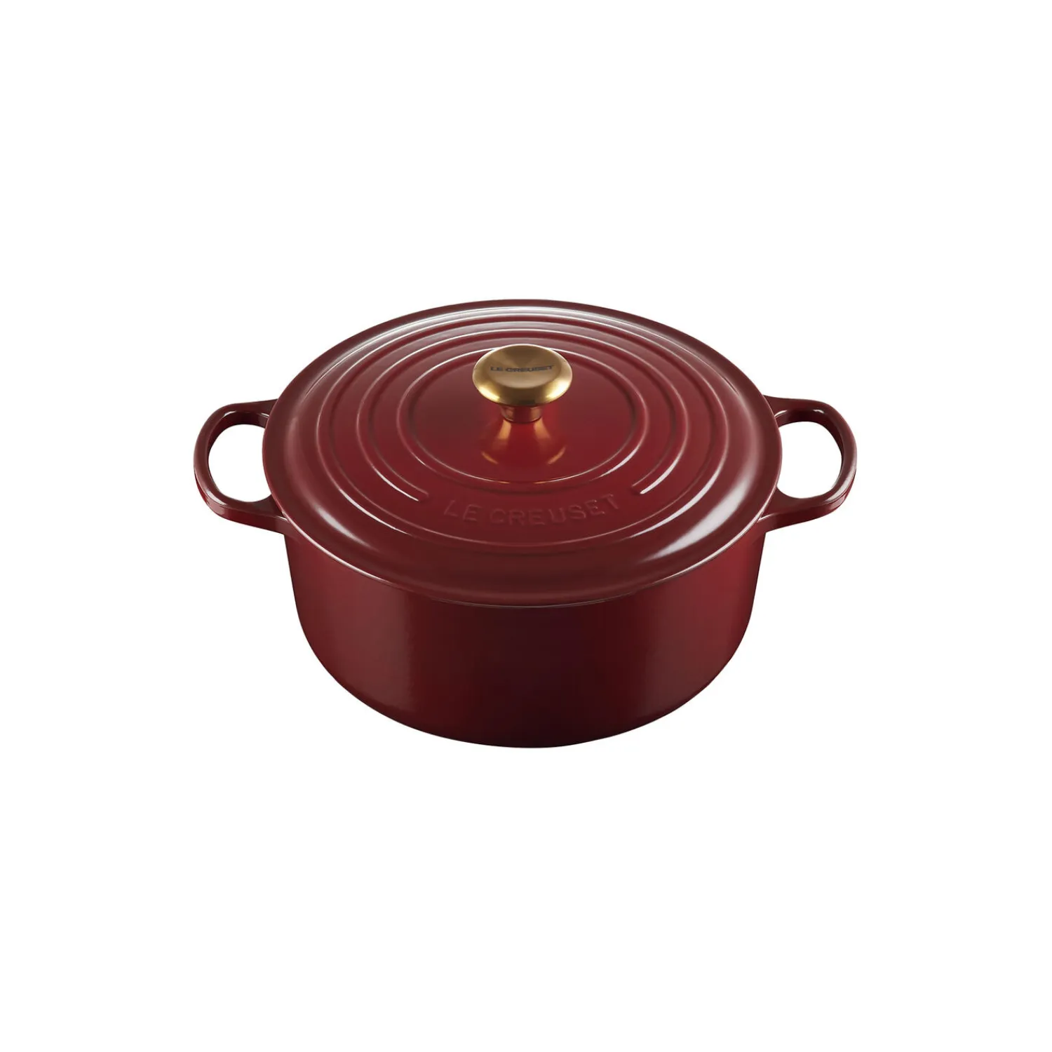 Best Le Creuset Signature rund gryde Ø 28 cm, garnet