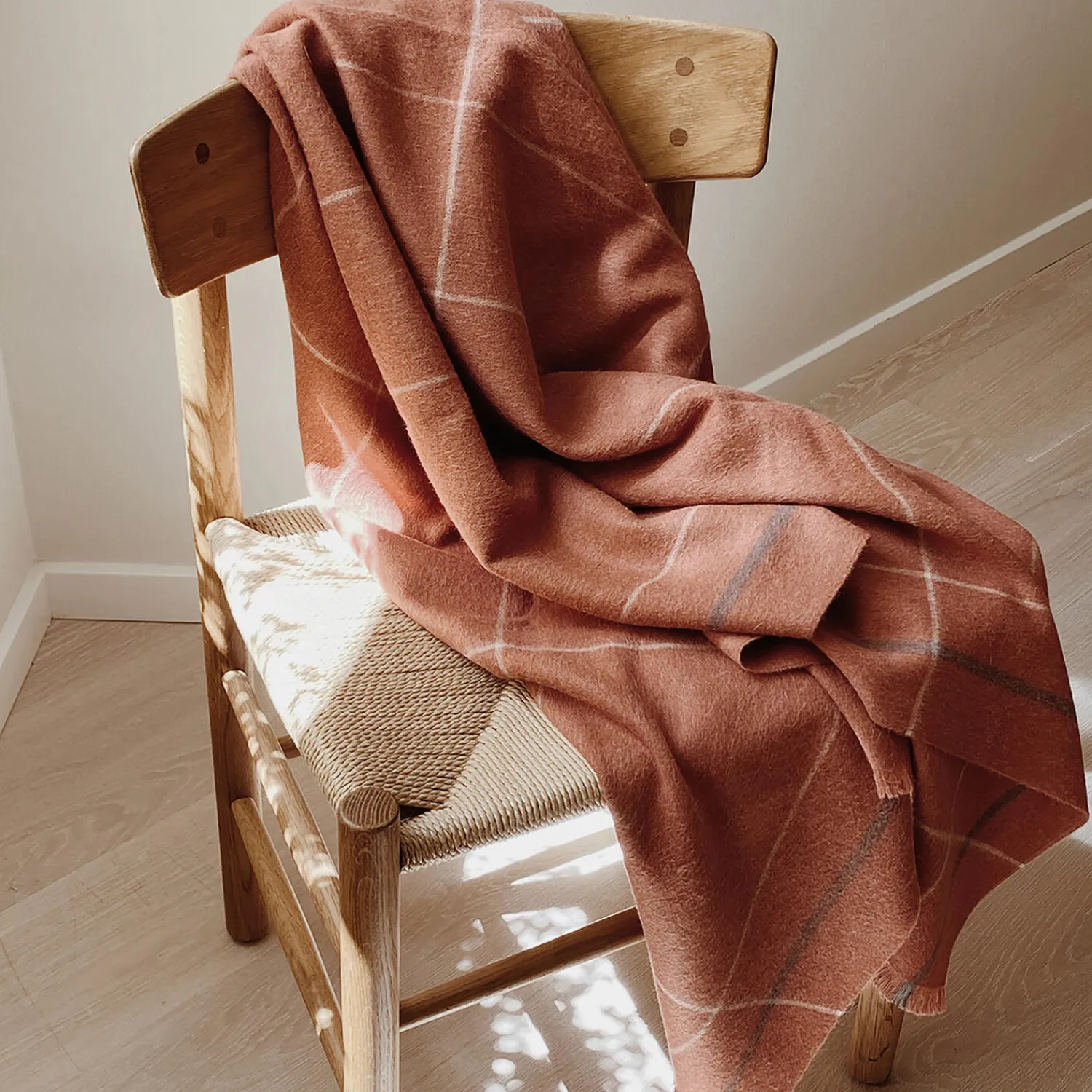 Discount ELVANG Square plaid, rusty red