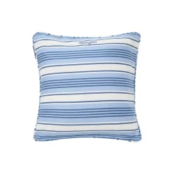 Online Lexington Striped Organic Cotton Twill Cushion Cover, blue/white