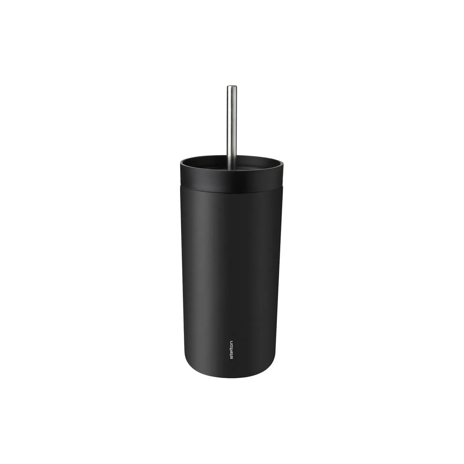 Stelton To Go<To Go Sip termokop med sugerør, soft black