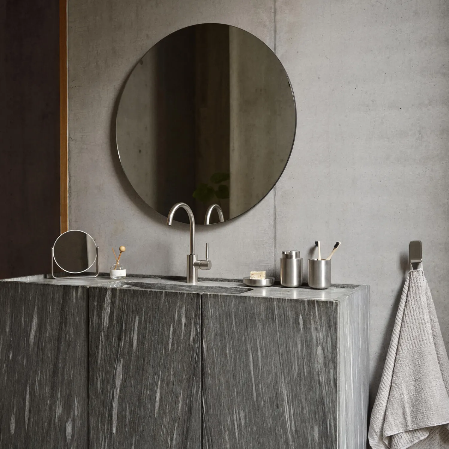 Zone Denmark Bordspejle<Ume bordspejl m. 5 x forstørrelse, steel