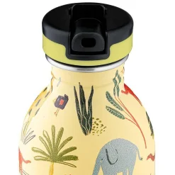 24Bottles To Go<Urban Drikkeflaske med Sports Låg og Stone Finish, jungle friends