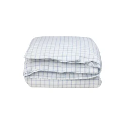 Lexington Sengetøj<White/Blue Check Lyocell/Cotton Oxford Bed Set, white/blue