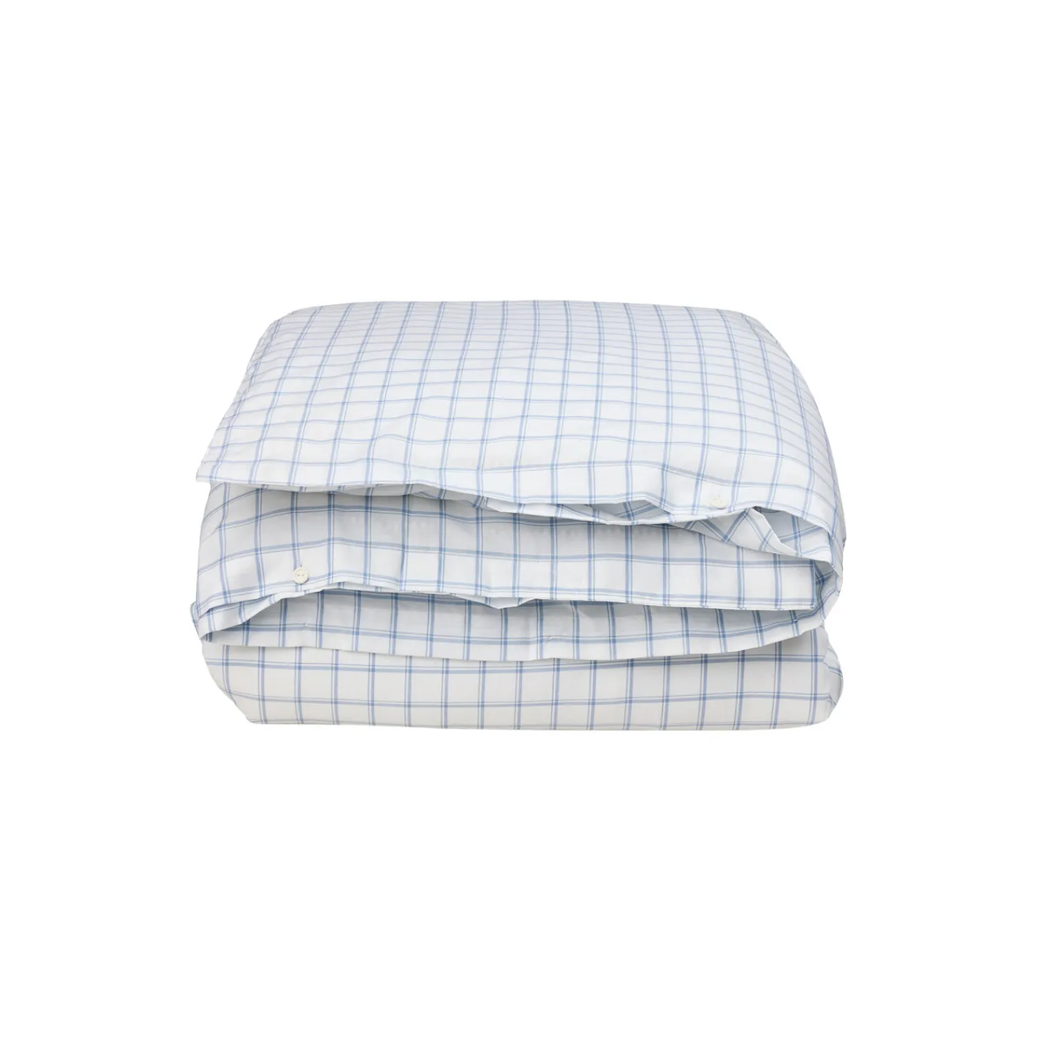 Lexington Sengetøj<White/Blue Check Lyocell/Cotton Oxford Bed Set, white/blue